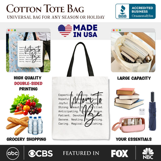 Mom To Be Pregnancy Announcement Tote Bag, Definition Future Mama Pregnant Gift Shopper