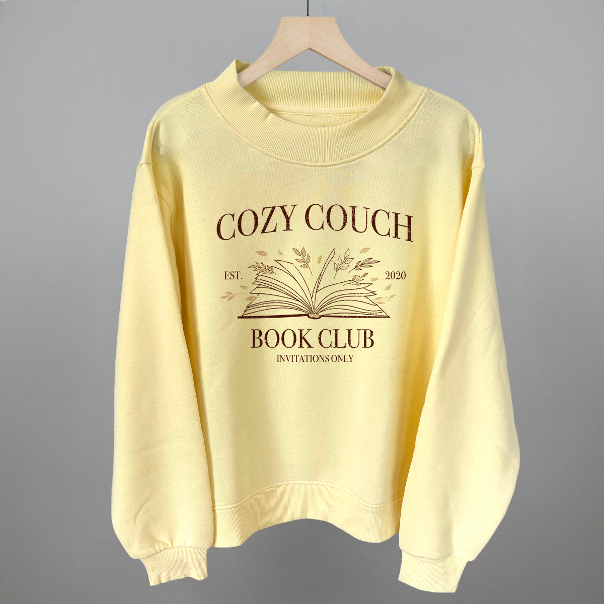 Cozy Couch Book Club Funny Shirt & Sweatshirt in ButterYellow – Ivy + Cloth