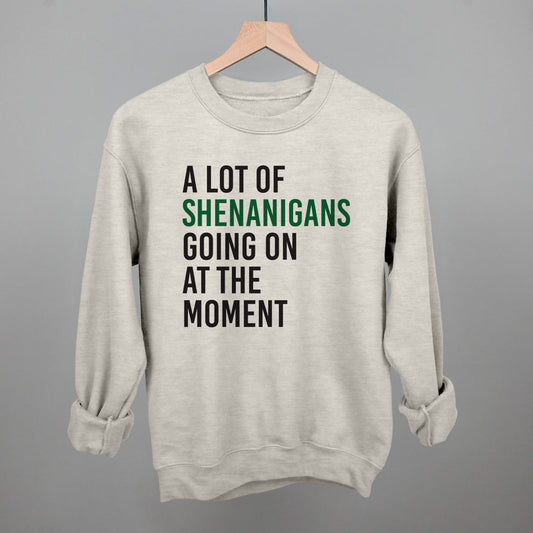 A Lot Of Shenanigans Going On At The Moment Funny Sweatshirt in Oatmeal – Ivy + Cloth