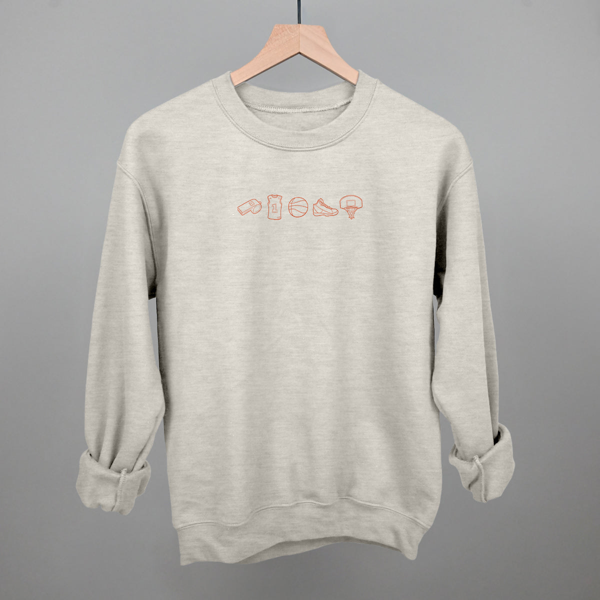 Basketball Icon Doodles Funny Sweatshirt in Oatmeal – Ivy + Cloth