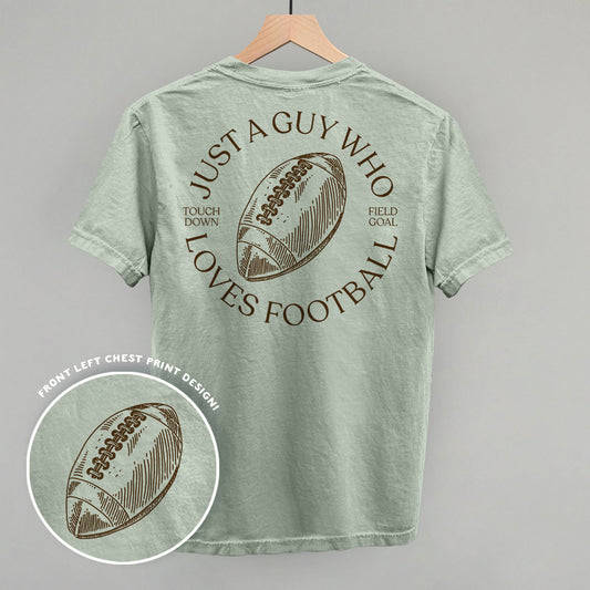 Just A Guy Who Loves Football (Back Print) Funny Comfort Colors T-Shirt in Bay – Ivy + Cloth