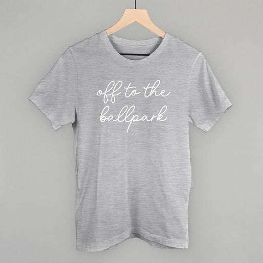 Off To The Ballpark Funny T-Shirt in Athletic Heather – Ivy + Cloth