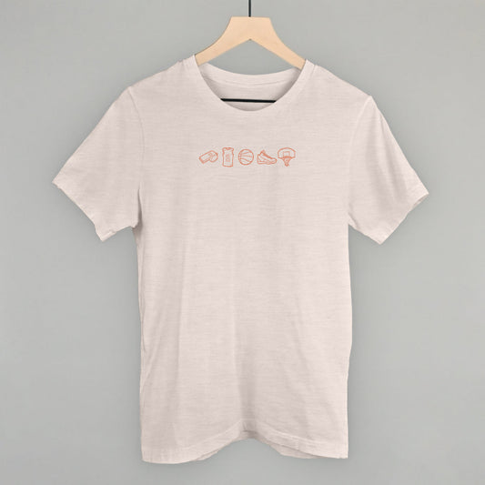 Basketball Icon Doodles Funny T-Shirt in Heather Cement – Ivy + Cloth