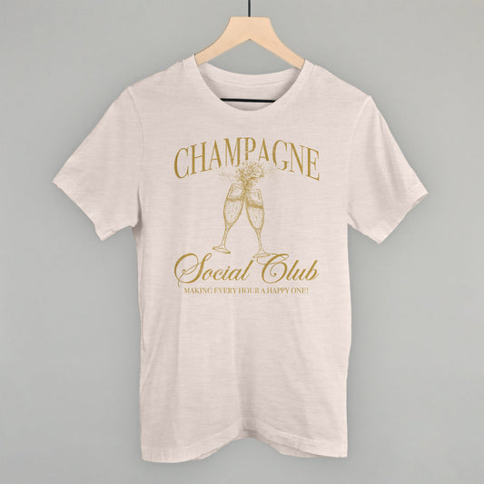 Champagne Social Club Funny T-Shirt in Heather Cement – Ivy + Cloth
