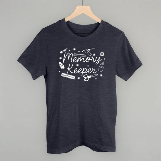 Memory Keeper Scrapbooking graphic tee in Heather Navy