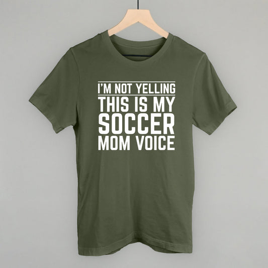 Soccer Mom Voice graphic tee in Military Green