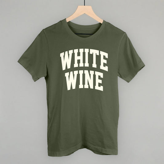 White Wine Arch Funny T-Shirt in Military Green – Ivy + Cloth