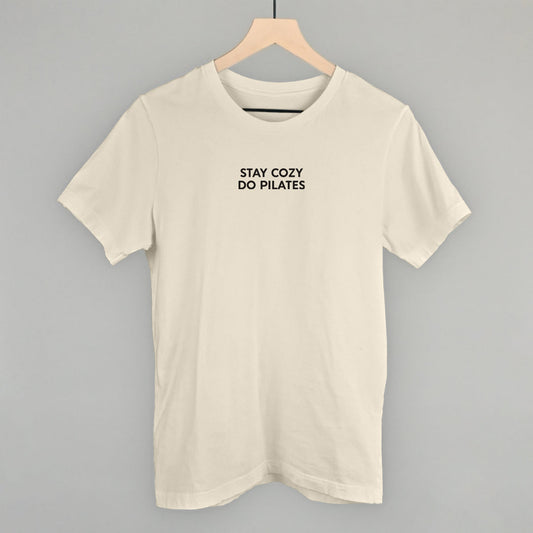 Stay Cozy Do Pilates graphic tee in Natural