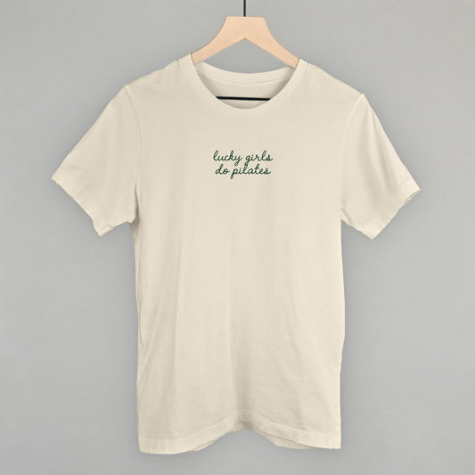 Lucky Girls Do Pilates St. Patrick's Day graphic tee in Natural