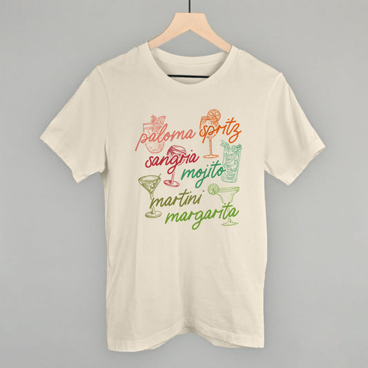 Cocktail List + Doodles Funny T-Shirt in Natural – Ivy + Cloth