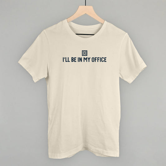 I'll Be In My Office Quilting graphic tee in Natural