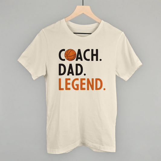 Coach Dad Legend Basketball graphic tee in Natural