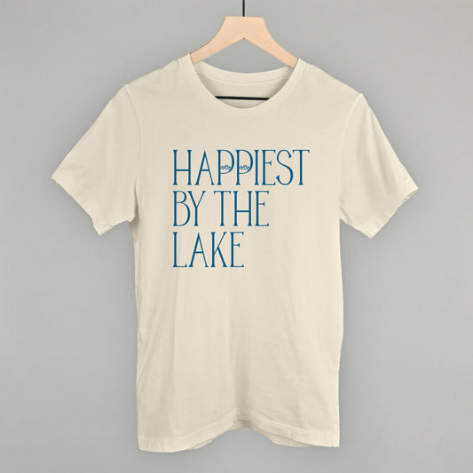 Happiest By The Lake graphic tee in Natural