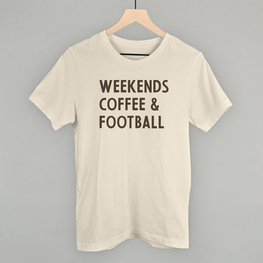 Weekends, Coffee and Football graphic tee in Natural