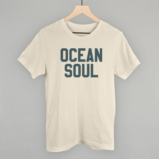 Ocean Soul Beach graphic tee in Natural