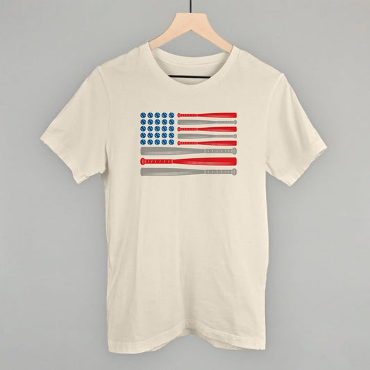 Baseball American Flag Funny T-Shirt in Natural – Ivy + Cloth