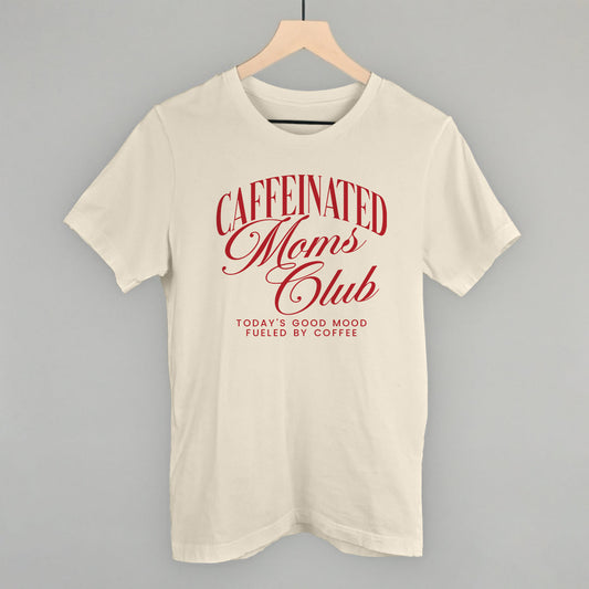 Caffeinated Moms Club graphic tee in Natural