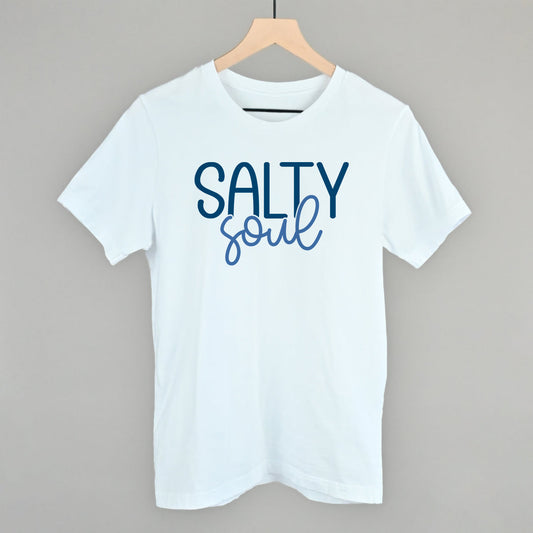 Salty Soul Beach graphic tee in White