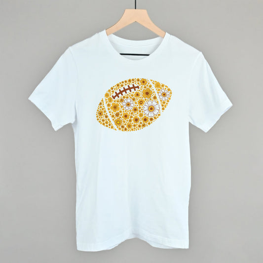 Floral Football Yellow Funny T-Shirt in White – Ivy + Cloth
