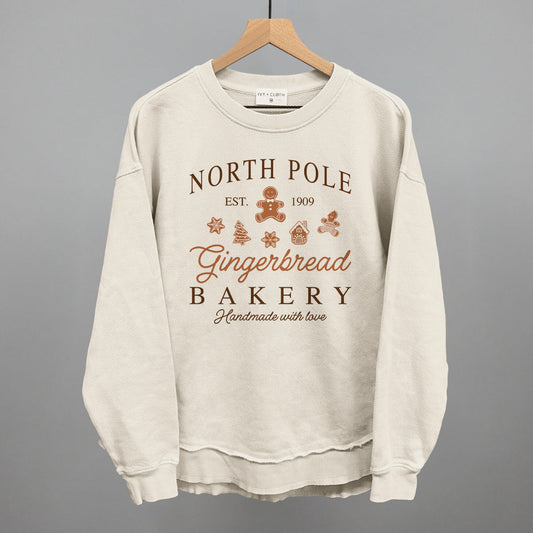 North Pole Gingerbread Bakery Funny Oversized Terry Poncho in Tapioca – Ivy + Cloth