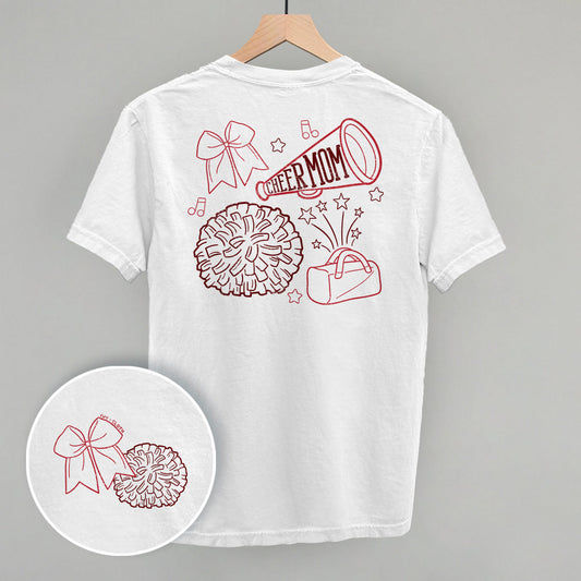 Cheer Mom Doodle (Back Print) Funny Shirt & Sweatshirt in White – Ivy + Cloth