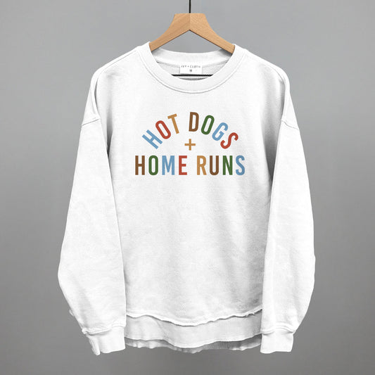 Hot Dogs and Home Runs Baseball graphic top in White