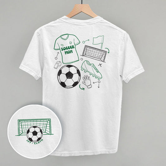 Soccer Mom Doodle (Back Print) Funny Shirt & Sweatshirt in White – Ivy + Cloth