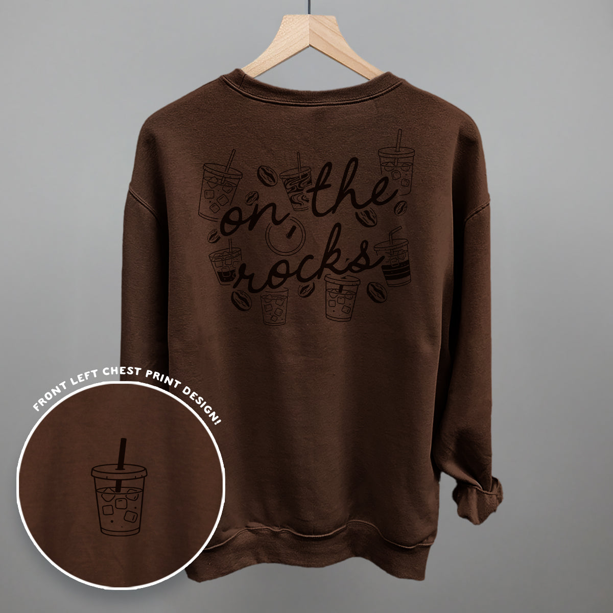 The Rocks Iced Coffee Lover graphic top in Chocolate