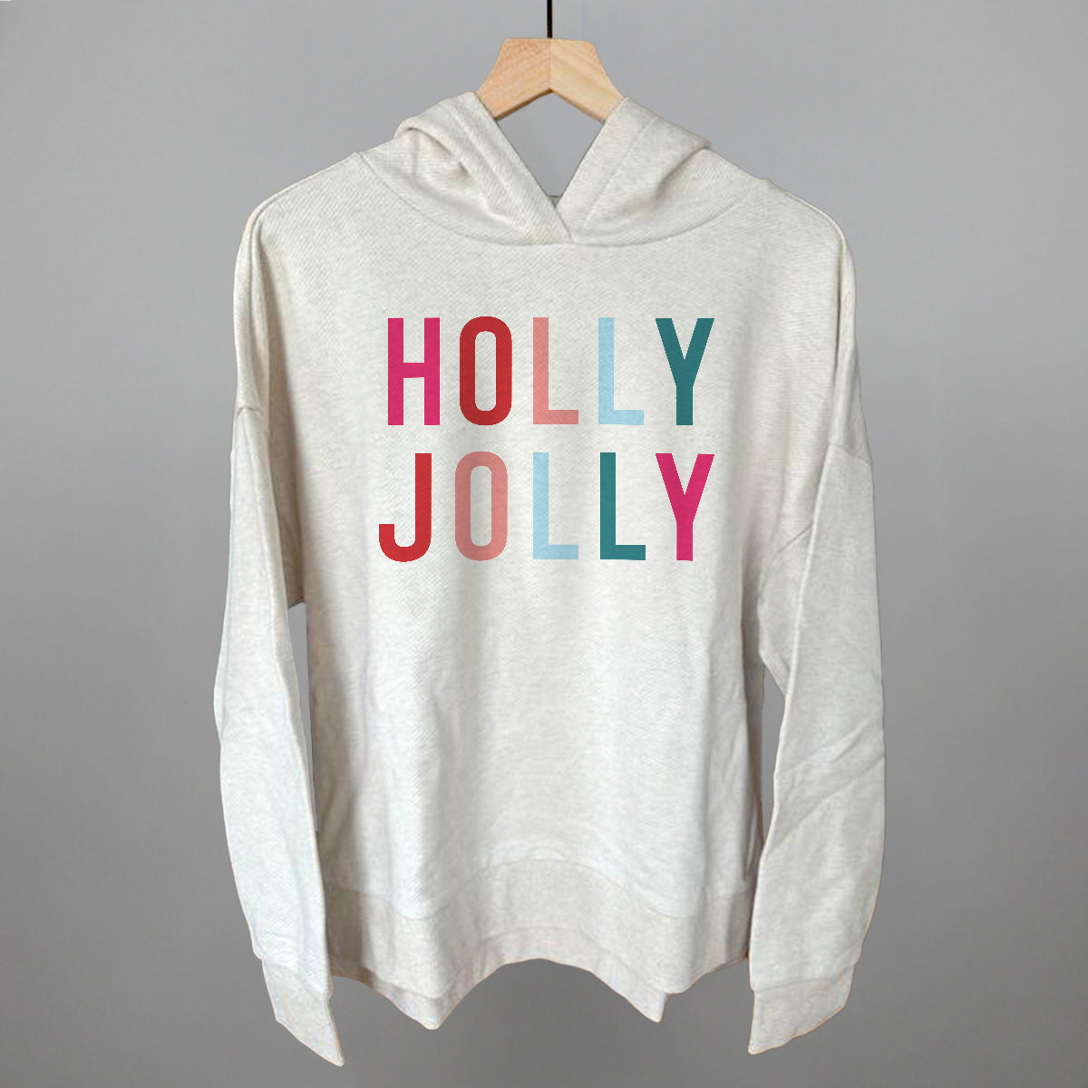 Holly Jolly Funny Terry Hoodie in Heather Almond – Ivy + Cloth