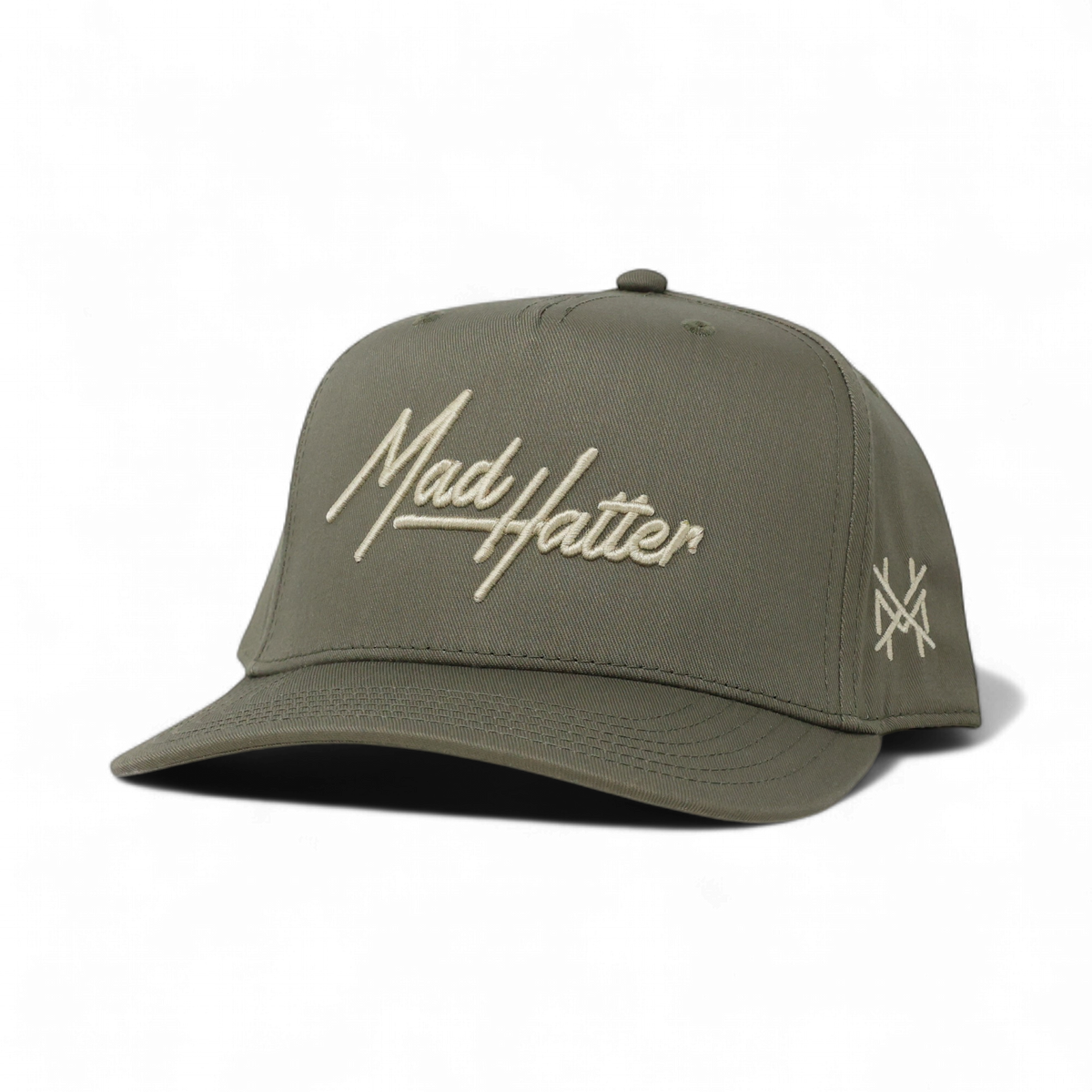 The Mad Hatter Co. Legacy Funny Embroidered Trucker Hat in Retro Olive – Ivy + Cloth