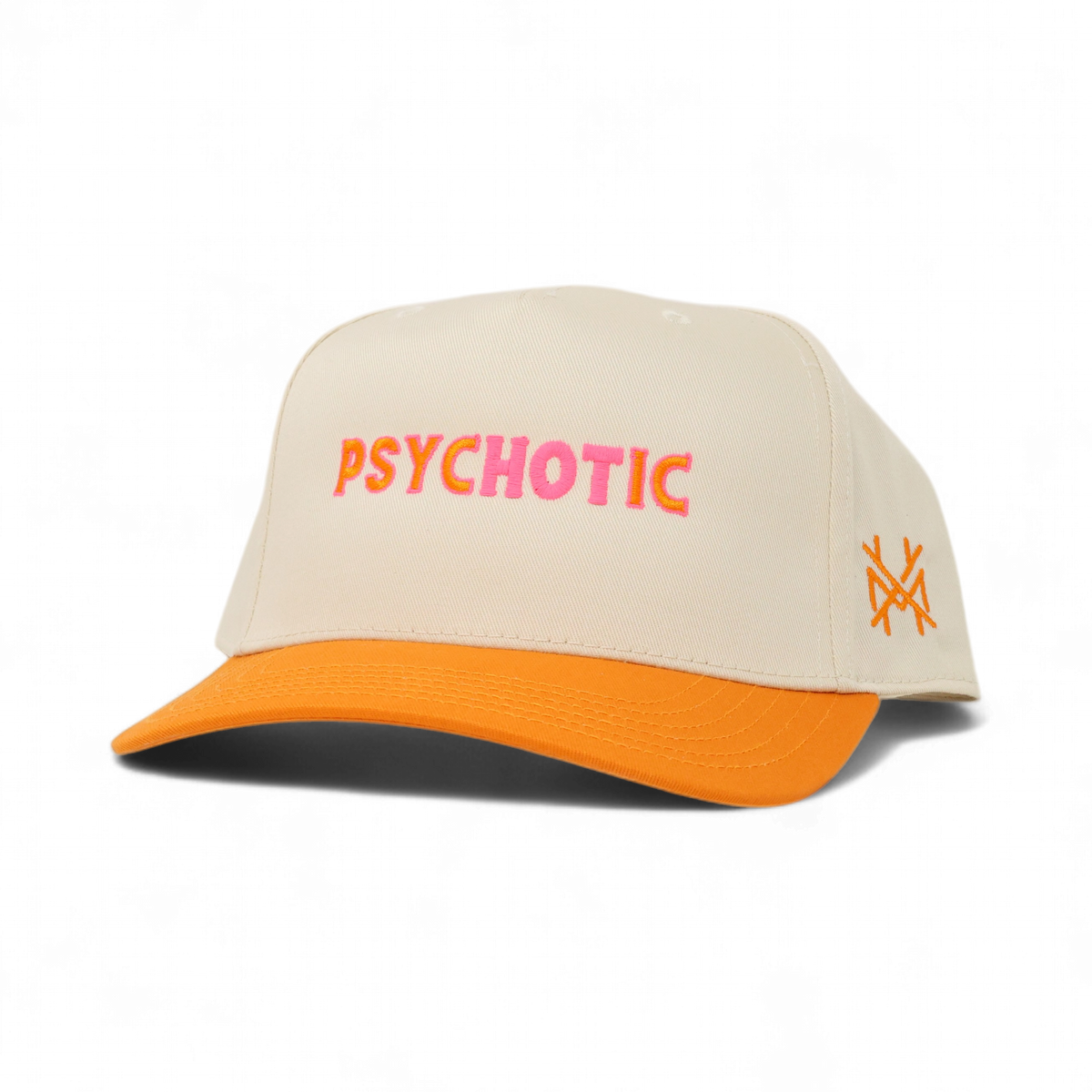 PsycHOTic Funny Embroidered Trucker Hat in Retro Orange/Natural – Ivy + Cloth