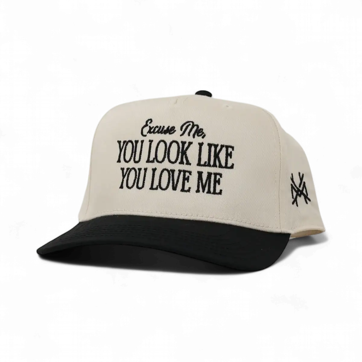 You Look Like You Love Me Funny Embroidered Trucker Hat in Retro Black/Natural – Ivy + Cloth