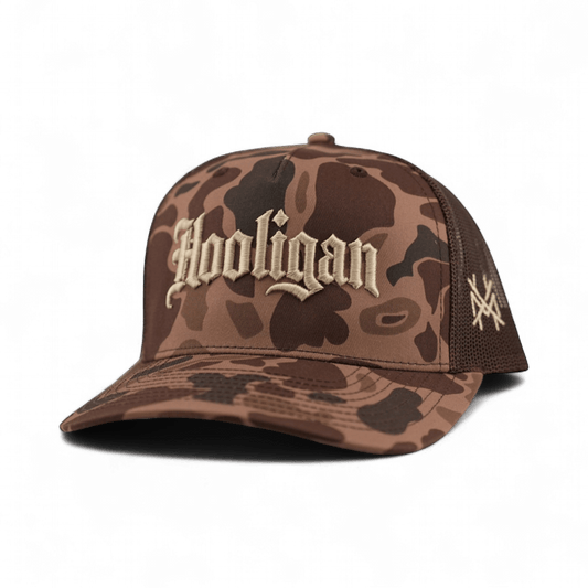 Hooligan Funny Embroidered Snapback Hat in Trucker Duck Camo – Ivy + Cloth