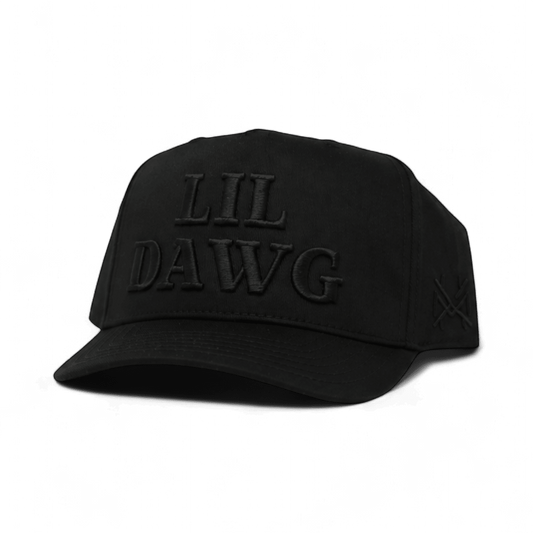 Lil Dawg Funny Embroidered Snapback Hat in Retro Youth Black – Ivy + Cloth