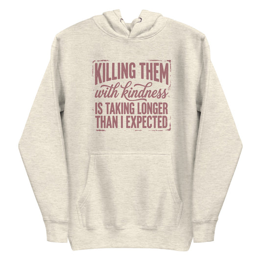 Longer Than Expected funny hoodie for remote workers