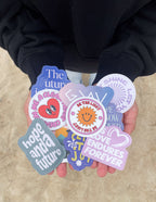 Assorted Christian Stickers featuring inspirational quotes and colorful designs for faith-based expression