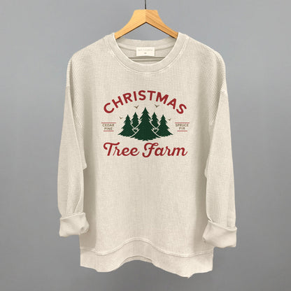 Christmas Tree Farm Funny Oversized Corded Crewneck Sweatshirt in Moonbeam – Ivy + Cloth
