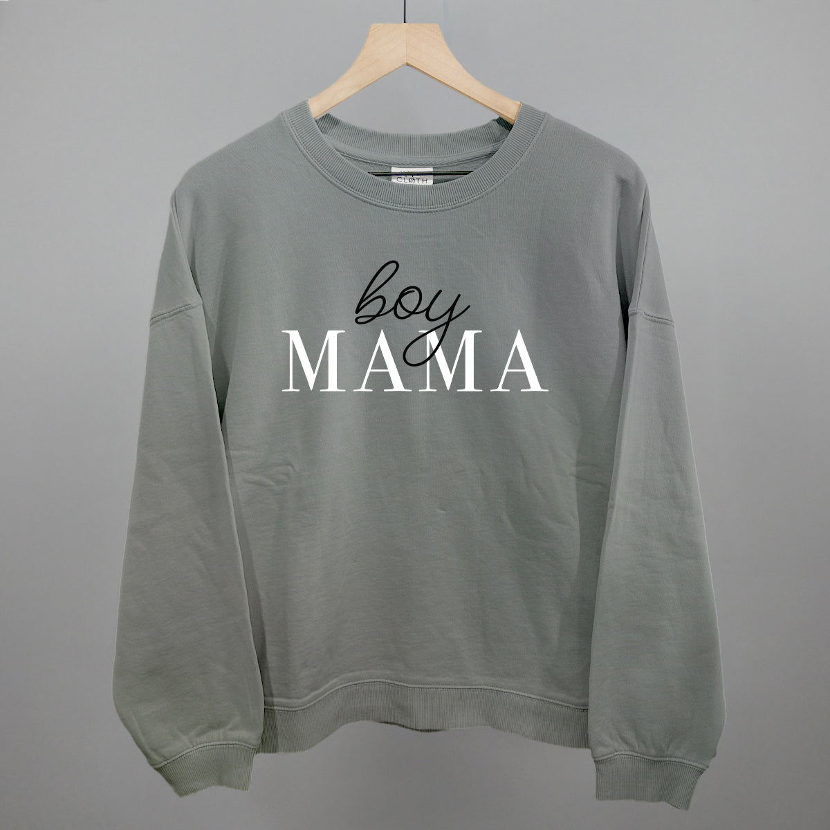 Boy Mama Funny Oversized Boxy Crewneck Sweatshirt in Smoke – Ivy + Cloth