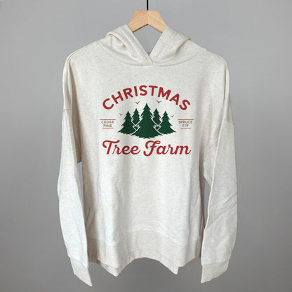 Christmas Tree Farm Funny Terry Hoodie in Heather Almond – Ivy + Cloth