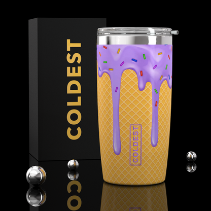 COLDEST 20oz insulated coffee tumbler v2 in I Love Icecream design