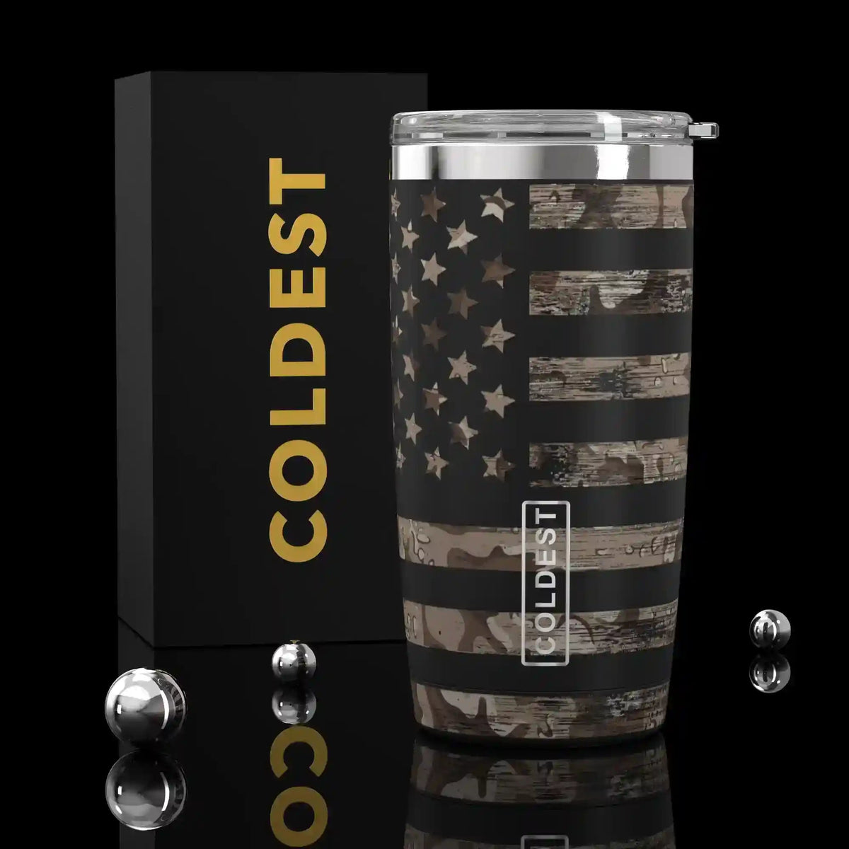 COLDEST 20oz insulated coffee tumbler v2 in The American Ultra design