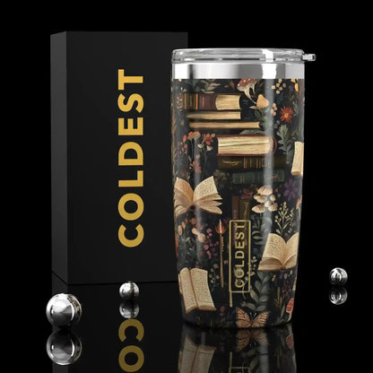 COLDEST 20oz insulated coffee tumbler v2 in The Reader Ultra design