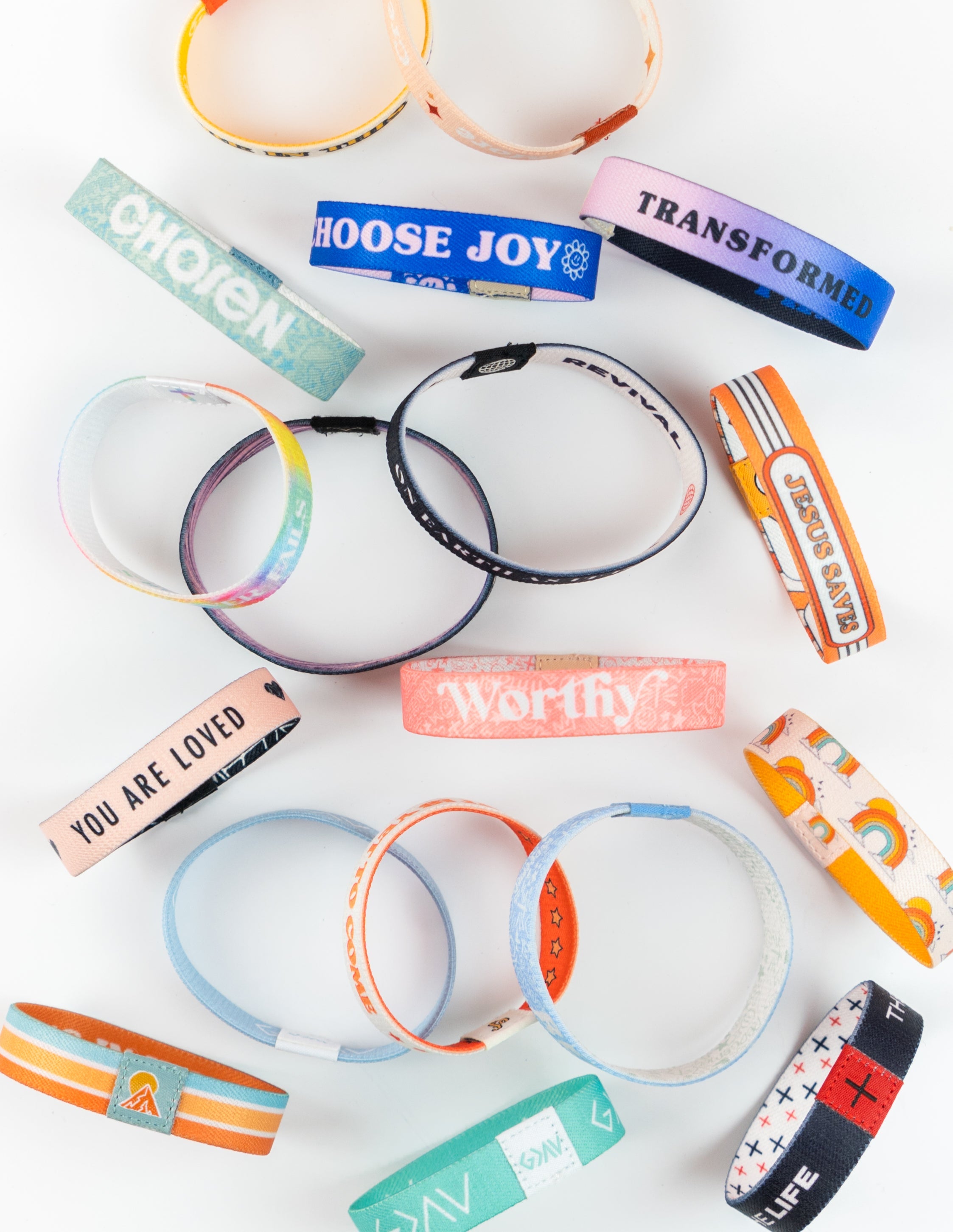 Assorted Elevated Faith Christian Jewelry Bracelets with Inspirational Messages and Designs