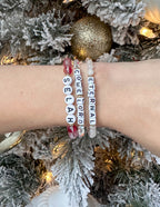 Elegant Elevated Faith Christian Jewelry Bracelet with letters SELAH, COME, and LORD on a charming wrist display