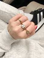 Elegant gold rings set featuring Christian Jewelry with unique designs for stylish faith expressions