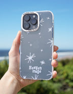 Elevated Faith Christian iPhone Case with Starry Design and Text 'Heaven made'