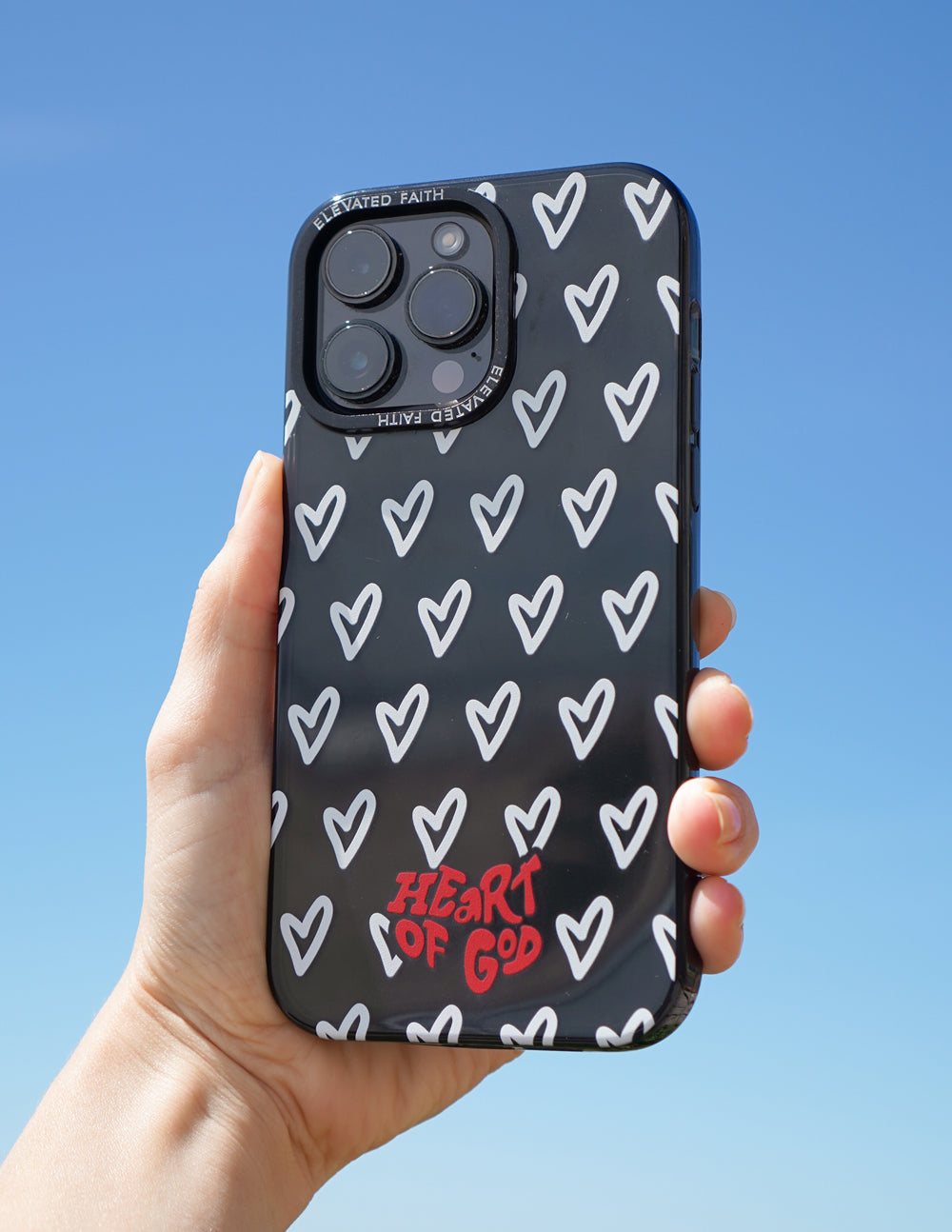 Elevated Faith Christian iPhone Case with heart design and modern style for a unique look