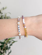 Elevated Faith Christian Jewelry Bracelet featuring handmade beads with the word PRAY