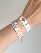 Elevated Faith Christian Jewelry Bracelet with colorful letters and symbols for stylish faith expression