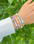 Elevated Faith Christian Jewelry Bracelet featuring colorful beads and letter accents for meaningful style